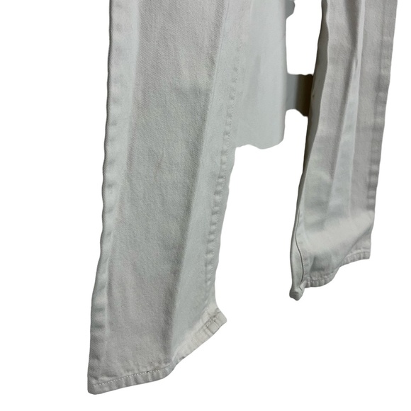 MICHAEL KORS White Blue Ribbon Waist Band Bootcut Boot Cut !00% Cotton Jeans 4 - Picture 10 of 16